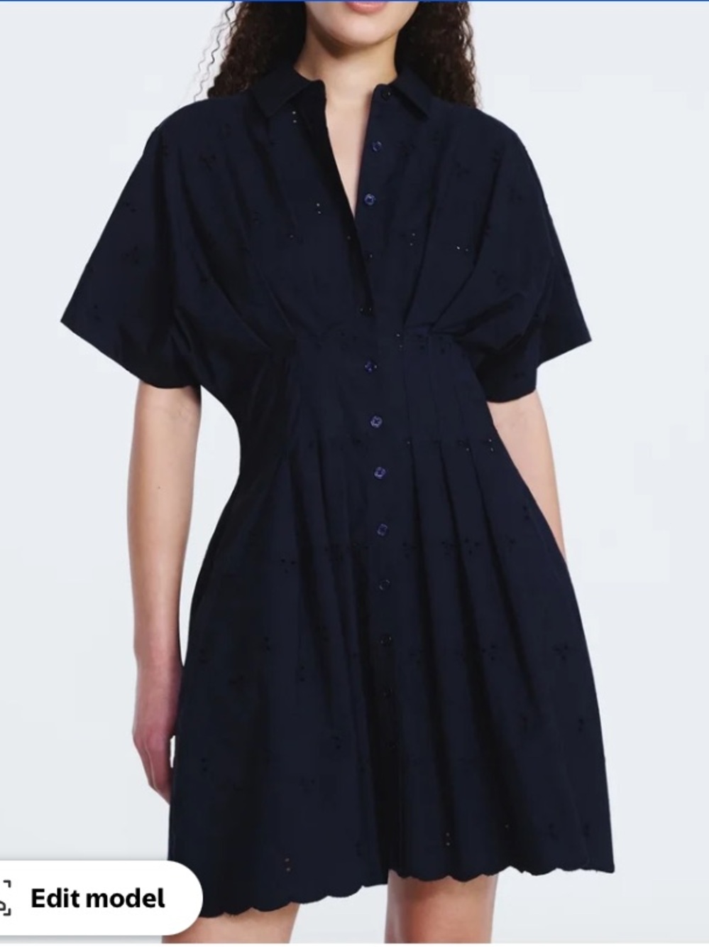 Free Assembly Navy Eyelet Dress NWT
